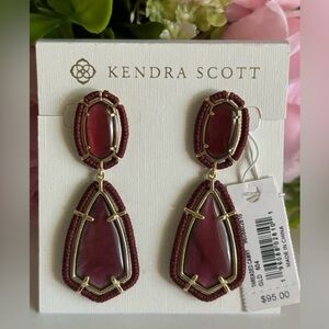 NWT Kendra Scott Threaded Gold Camry Statement Earrings